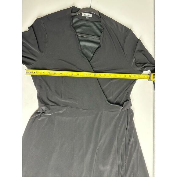 Cintas JERSEY WRAP DRESS Black Size 1X Lined Vneck - Picture 11 of 16